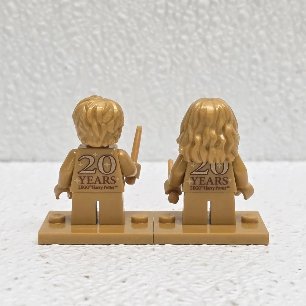Lego Harry Potter 20 Years Golden Minifigures Lot of 2 - Harry and Hermione